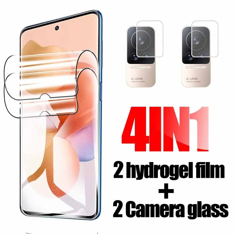 

4in1 Hydrogel Film for Xiaomi Civi Camera Lens Full Cover HD Screen Protector for Xiaomi Civi 6.55 Inch Mi Civi Protective Glass