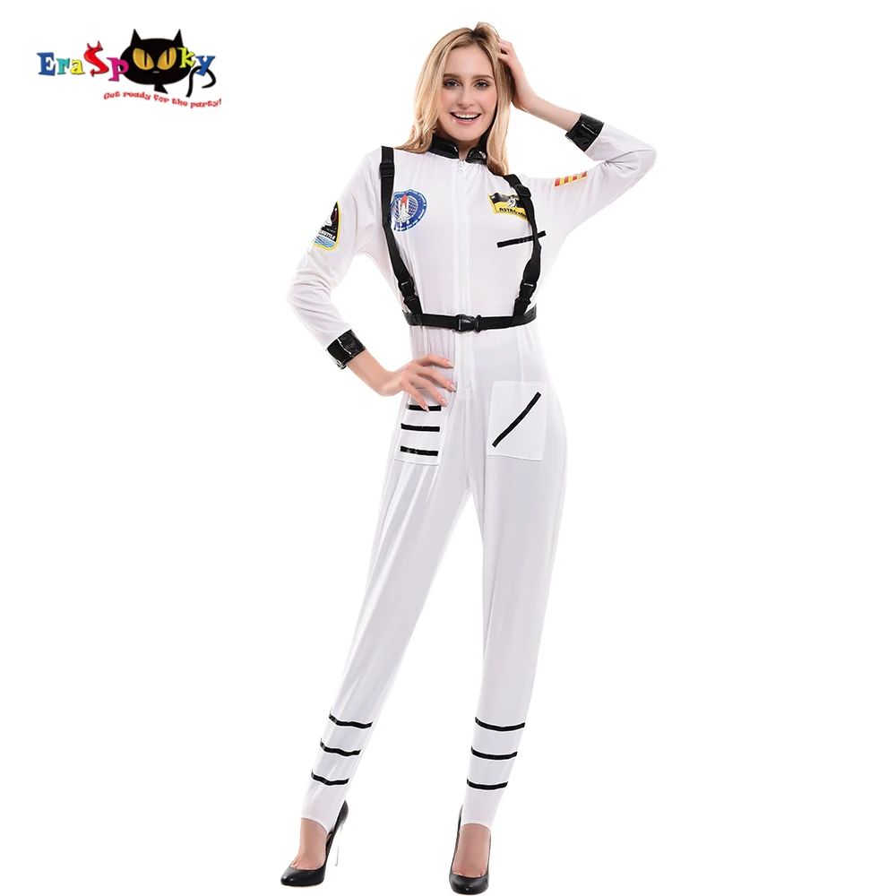 Eraspooky белый/оранжевый астронавт для костюмированной вечеринки в виде космонавта