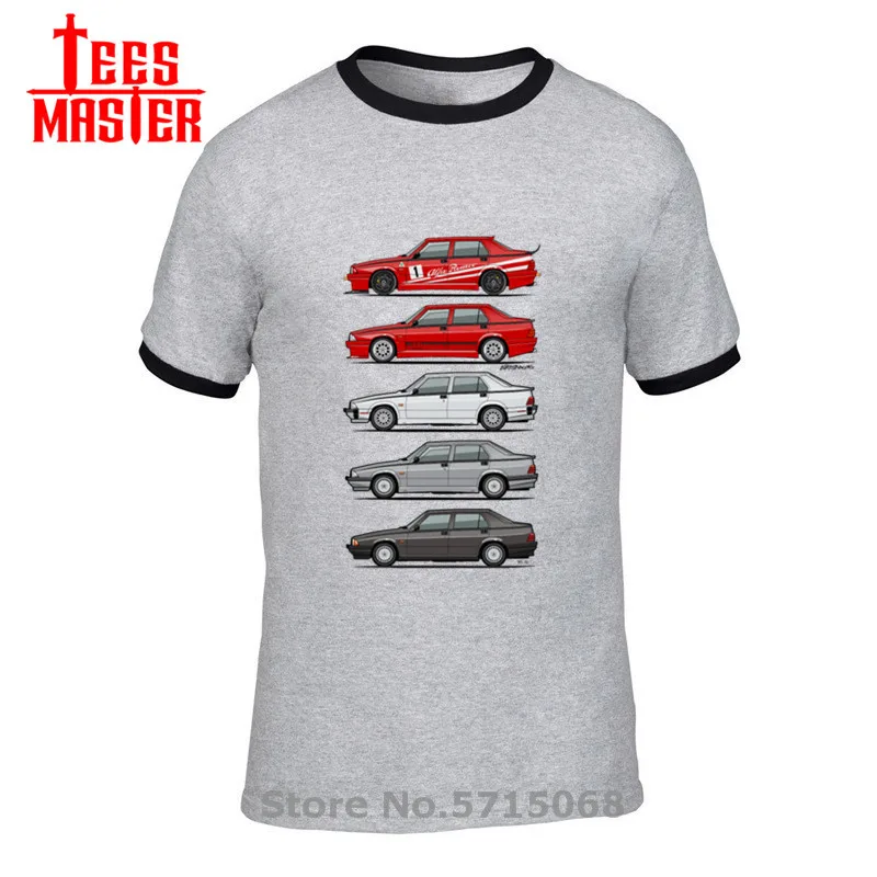 Стек Alfa Romeo 75 футболка Milano Tipo 16 мальчик хлопок короткий рукав Crewneck Футболка
