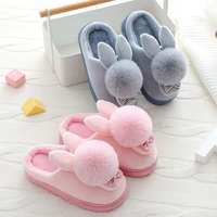 lovely pompon home slippers for kids winter shoes girls furry slides child indoor house slippers boy shoes 2020