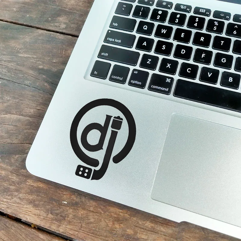 Виниловая наклейка для ноутбука Macbook Air Pro проигрыватель диджея с музыкальными