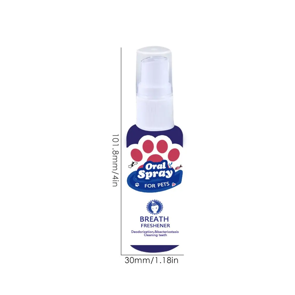 

Pet Breath Freshener Spray Dog Teeth Cleaner Fresh Breath Mouthwash Non-toxic Healthy Dental Care Oral Deodorization