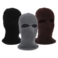 1pc winter knit cap warm soft 2holes full face ski hat army tactical hat hiking scarves balaclava hood motorcycle helmet scarves