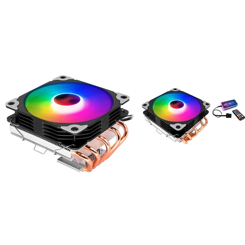 

Кулер для процессора COOLMOON с 5 тепловыми трубками, кулер для процессора, 120 мм, ШИМ, 4-контактный, тихий радиатор для ПК LGA115X/1366/775/AMD AM4/3/FM2, вентил...