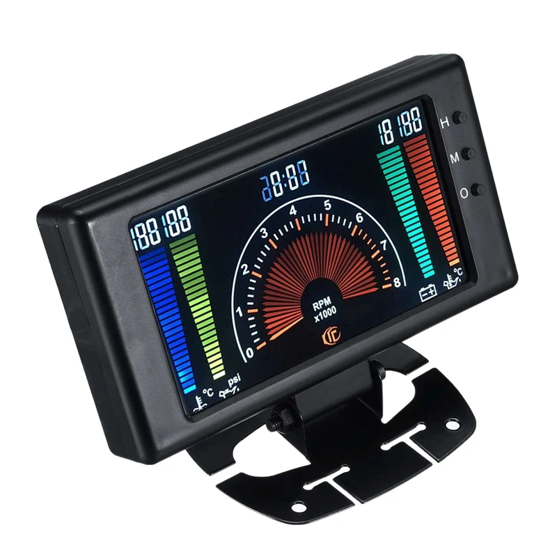 Автомобиль 6 в 1 Автомобильный ЖК-цифровой датчик давления масла напряжение