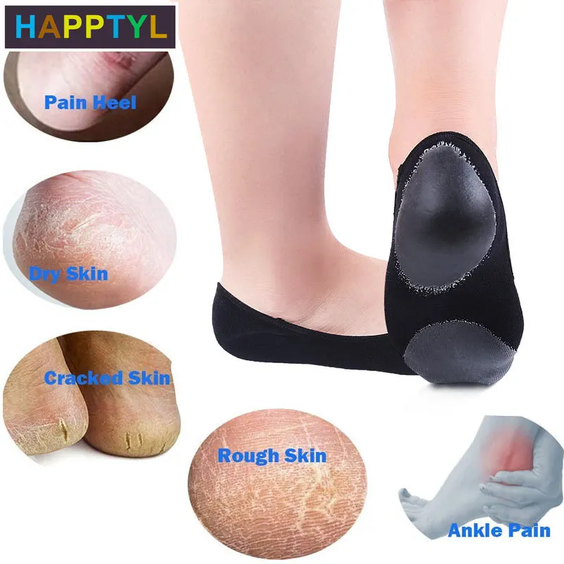 

HAPPTYL Pink Feet Spa Gel Socks Moisturizing Soft Repair Cracked Foot Skin Treatment Socks for Women Foot Care Stretchable Socks