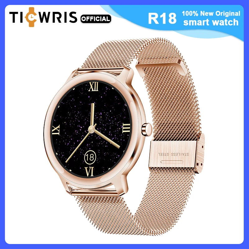

Смарт-часы TICWRIS R18 женские, IP67, с пульсометром и тонометром