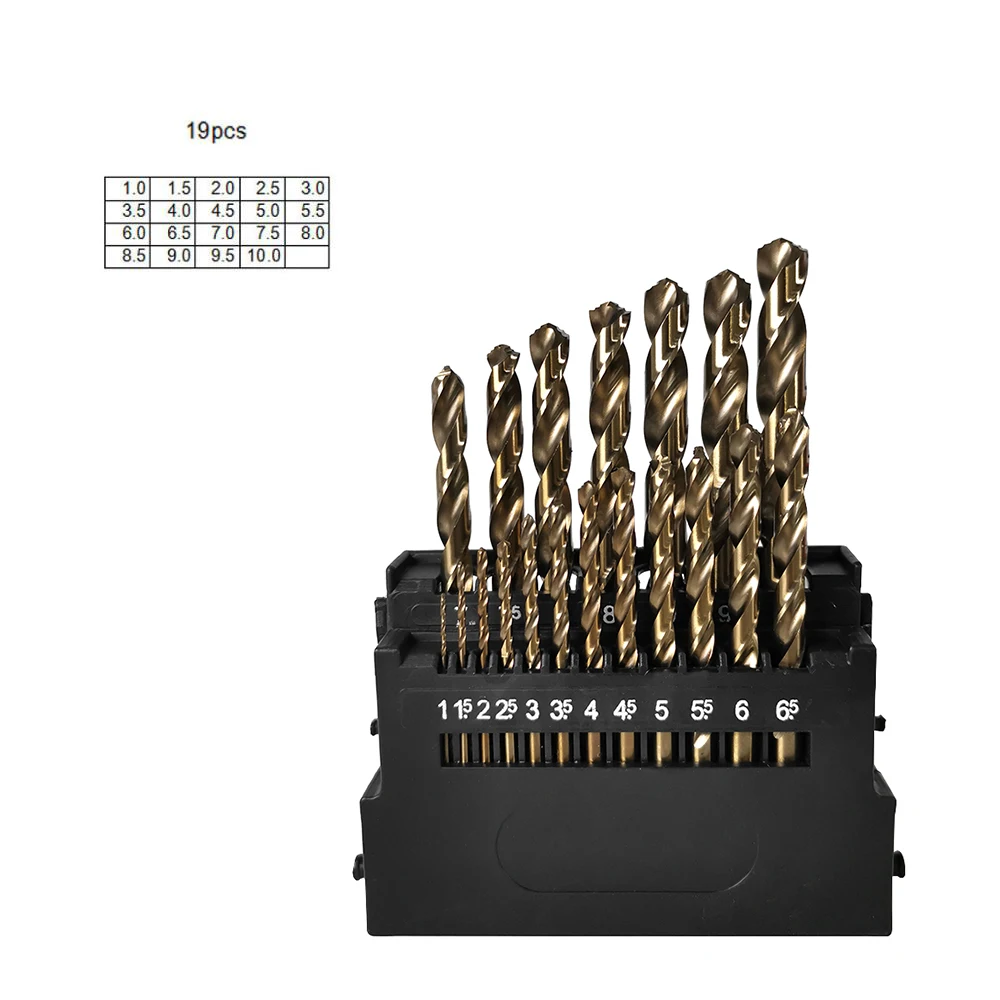 ALLSOME Набор кобальтовых сверл HSS M42 8% 13/19/25 шт.