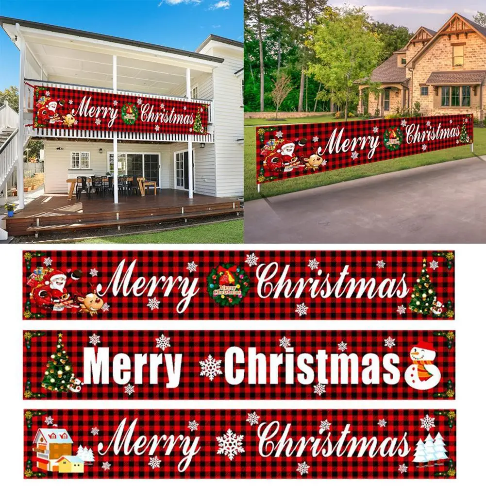 

Merry Christmas Outdoor Banner Christmas Decorations Cristmas Flag hanging ornaments Xmas navidad Noel Happy New Year