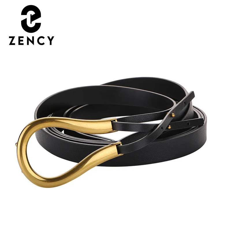 Zency 2023 New Elegant Fashion Design Women Belt Soft Cowhide Leather Waistband For Dress High Quality Pin Buckle Female Strap
