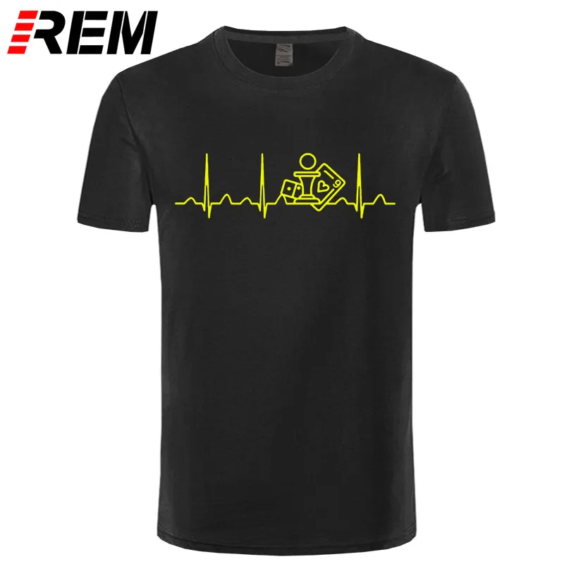 

Custom fashion Board Games Heartbeat t shirt for adult and girl Costume Trend female tshirts big sizes Short Sleeve Pop Top Tee