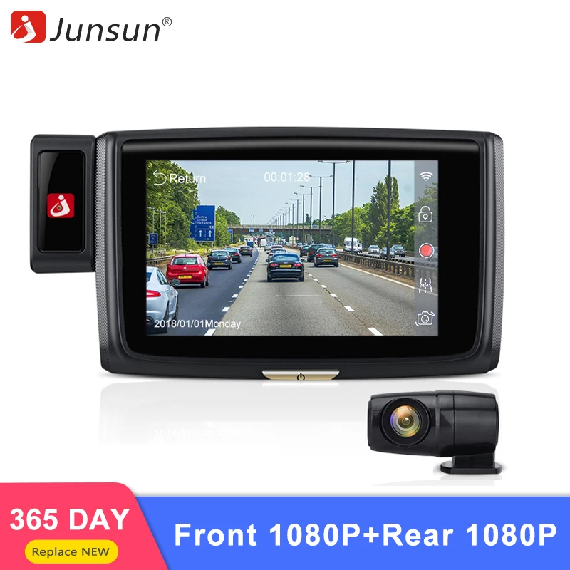 S660 Junsun фронтальная 1080 P+ Rear1080P 60fps Автомобильная dvr камера ADAS Wi-Fi HD камера ночного видения рекордео для видеорегистратора - Название цвета: S660