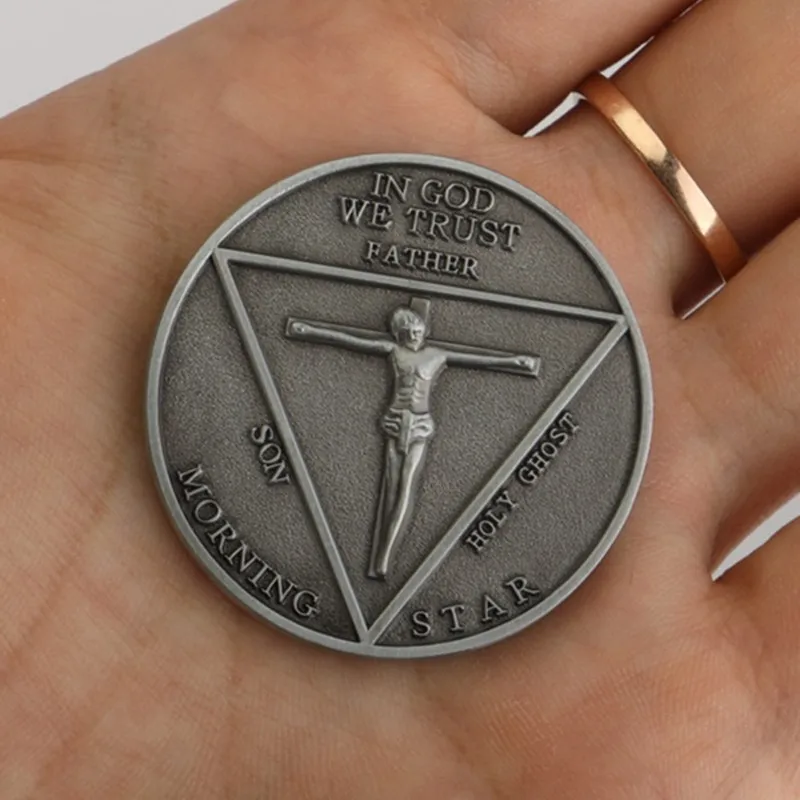 Люцифер Morning Star Satanic специальная монета из пятиконечной стали аксессуары для