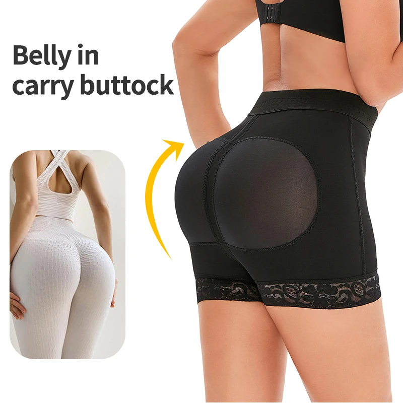 Women High Waist Lace butt lifter Shaper Control Panties Tummy Buttocks Shorts Hip Enhancer Shapewear Sexy Booty Underwear panty