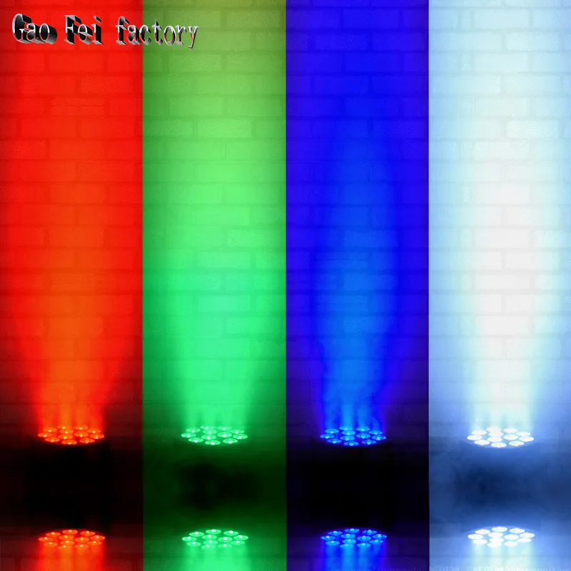 1 шт./лот 12 Вт светодиодные лампы 12x12 Вт светодиодные Par огни RGBW 4в1 плоский par led dmx512 дискотечные огни профессиональное сценическое dj оборудование
