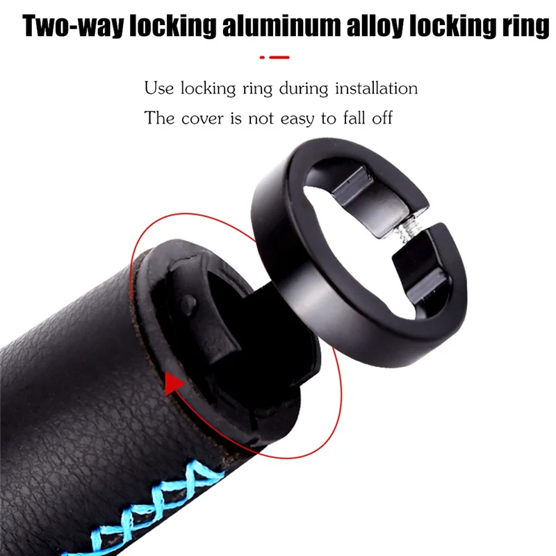 

1 Pair Mountain Bike Handlebar End Grips Bicycle Fiber Leather MTB Aluminum Lock Anti-Skid Comfortable Grip Cycling Accessories