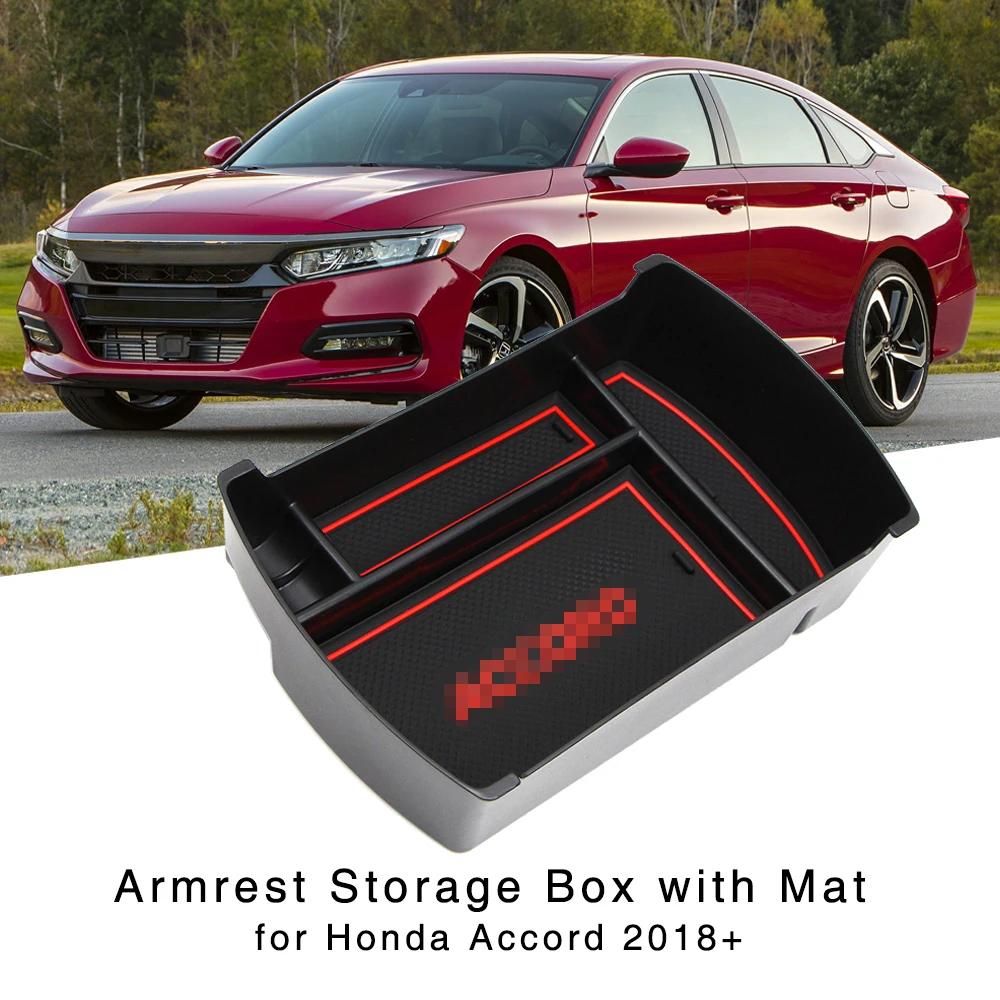 

Car Armrest Storage Box for Honda Accord 2018 2019 2020 2021 Interior Center Console Organizer Glove Holder Tray
