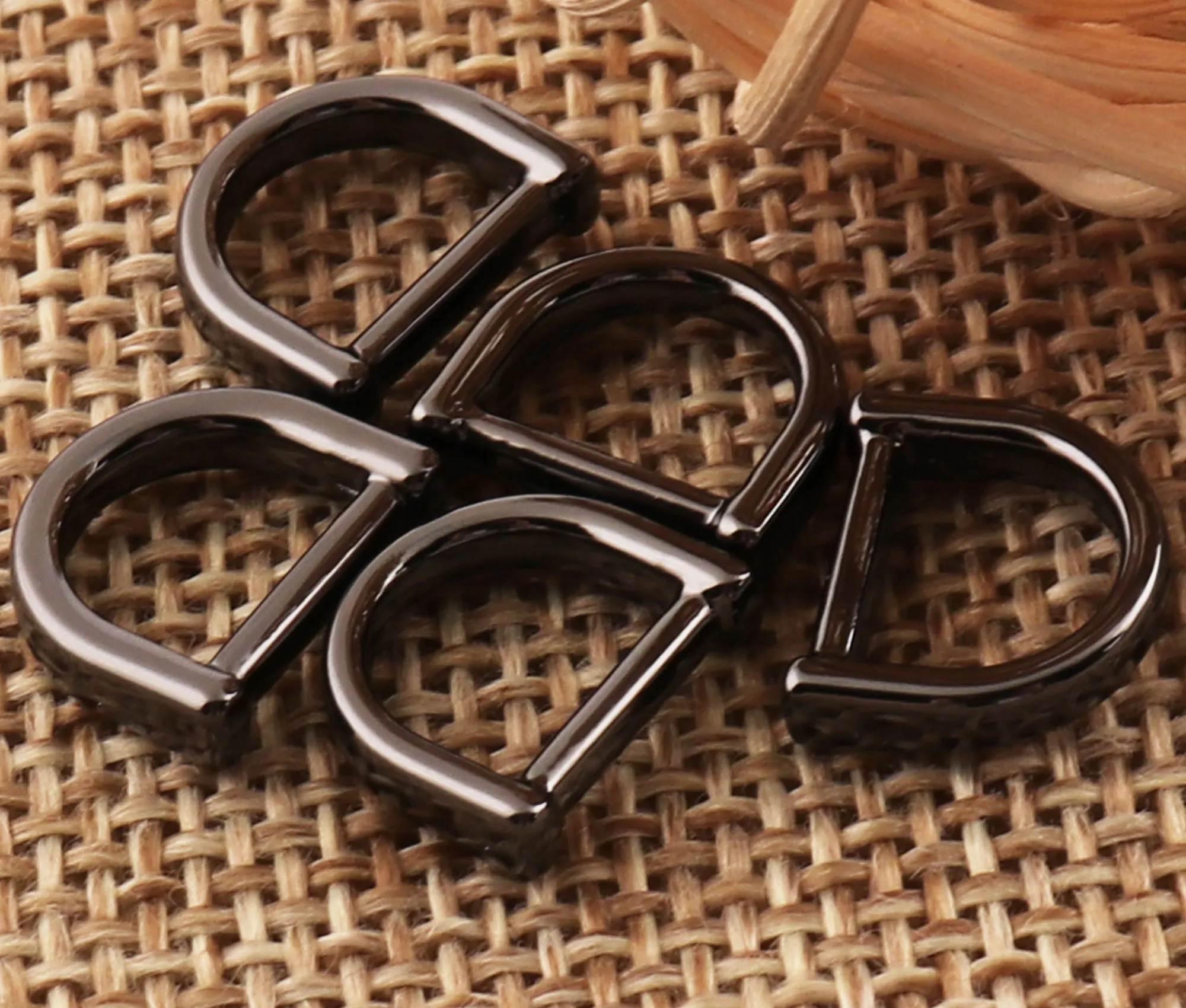 20 шт. металлические черные мини D образные кольца пряжки|Пряжки и крючки| |