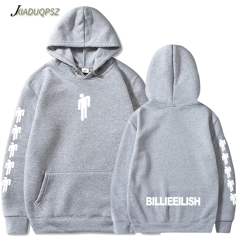 Новая популярная Толстовка Billie Eilish для мужчин черная хлопковая толстовка с