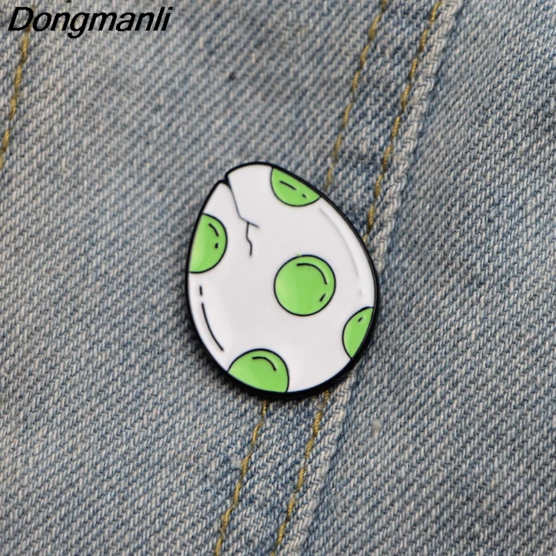 

LB582 Game Cute Hatching Dinosaur Yoshi Egg Enamel Pin Shirt Pins and Brooches Lapel Pin Bag Badge Gift