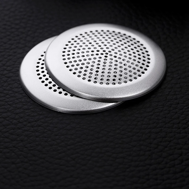 

2Pcs Aluminum Alloy Car Dashboard Circular Speaker Cover Trim for Jaguar XE XF X760 Accessories