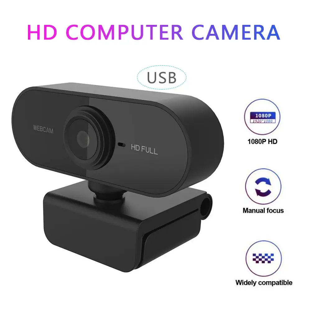 

Веб-камера HD 1080P, мини-компьютер, USB, с микрофоном
