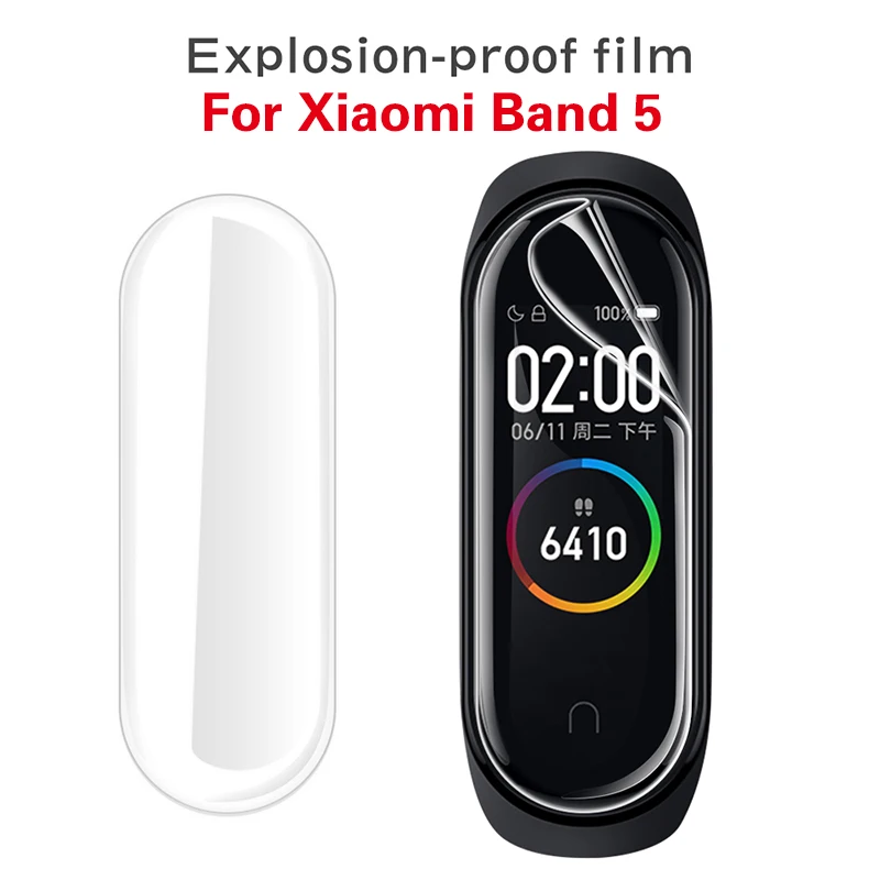 Защитная пленка для экрана Xiaomi Mi Band 5 1/3/5/10 шт. защита от поломки полное покрытие