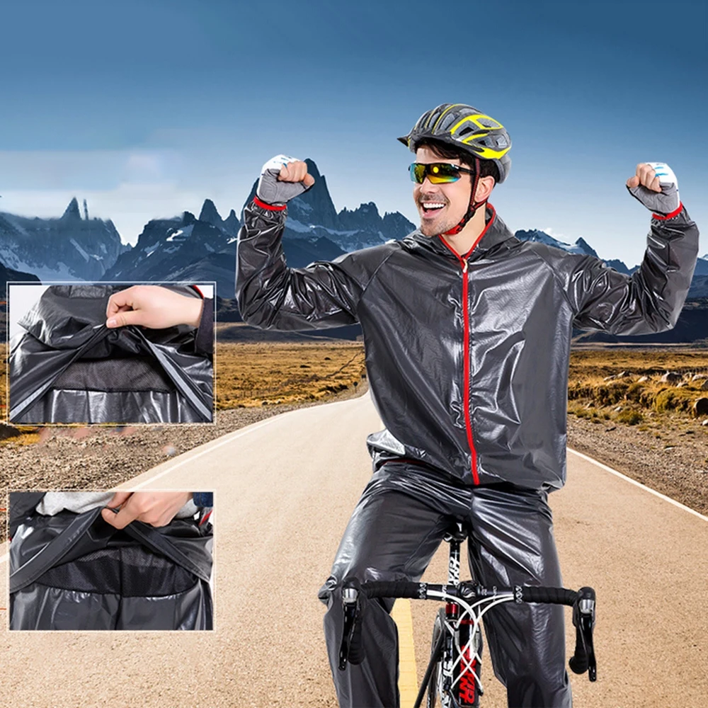 Водонепроницаемый водонепроницаемый дождевик модный спортивный костюм унисекс