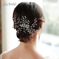efily silver color rhinestone wedding hair comb bridal hair accessories for women jewelry bride headpiece bridesmaid ornament