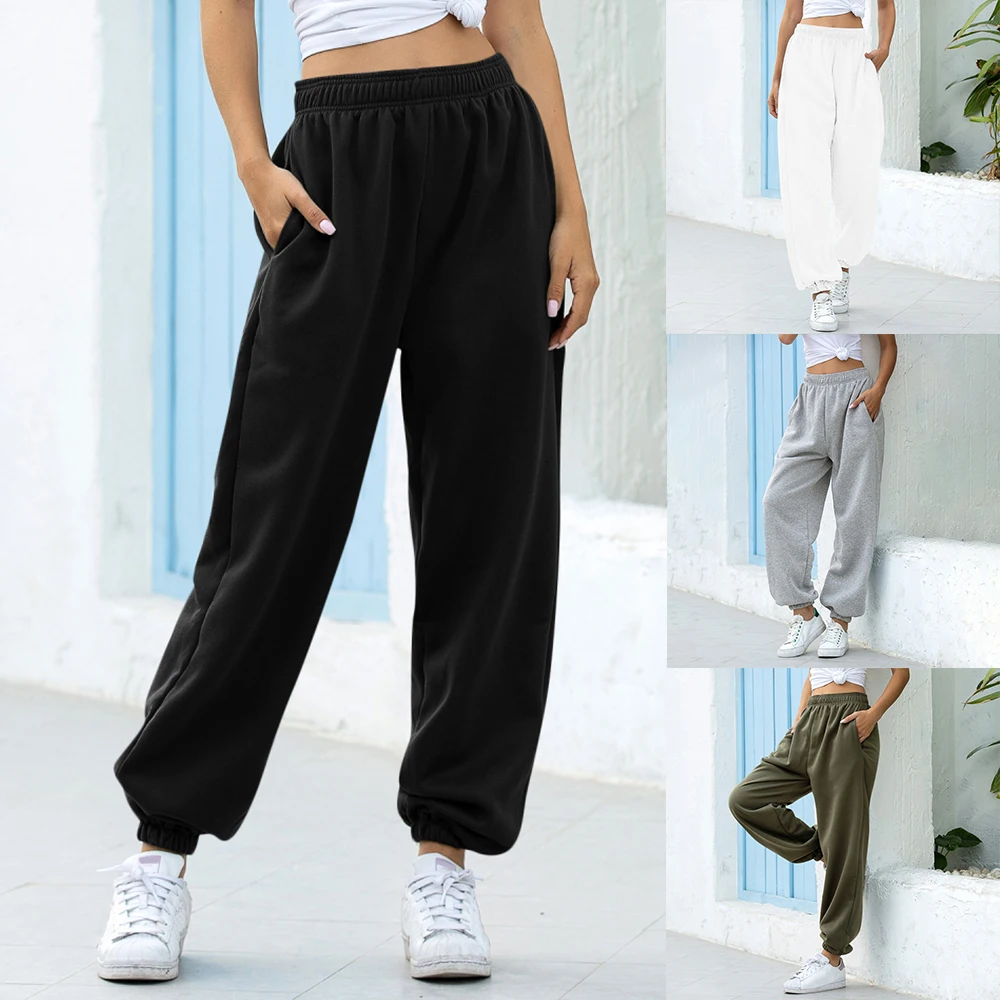 

Women Casual pant High Waist Hip Hop sweatpants women Sport Running Jogging Harem Sweatpants Jogger Baggy