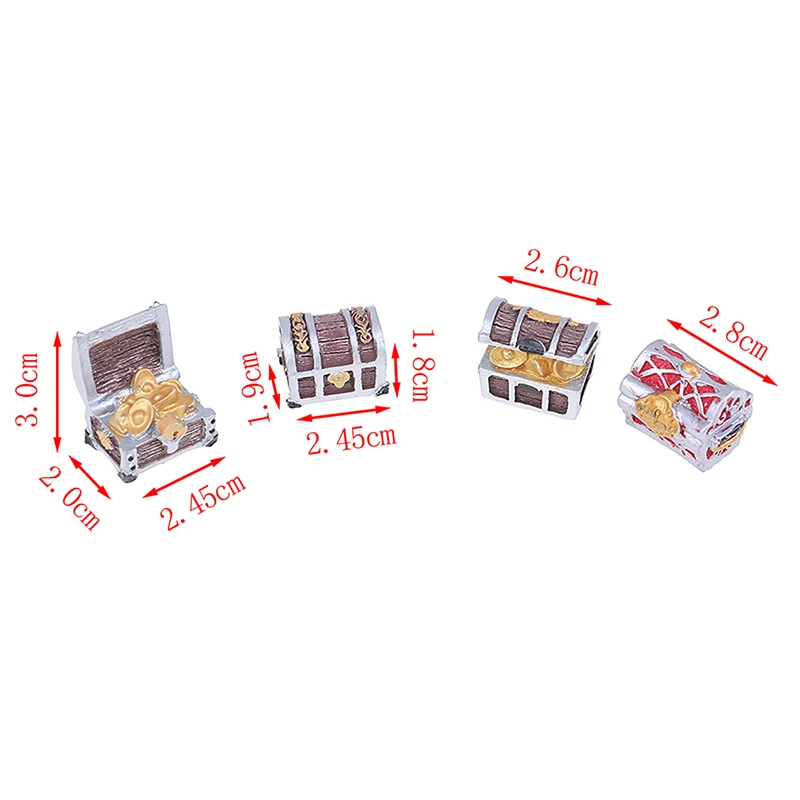 1 Piece Treasure Chest Box Adventure Gaming Bag Sea Pirate Model Small Statue Little Figurine Crafts Ornament Miniatures | Дом и сад
