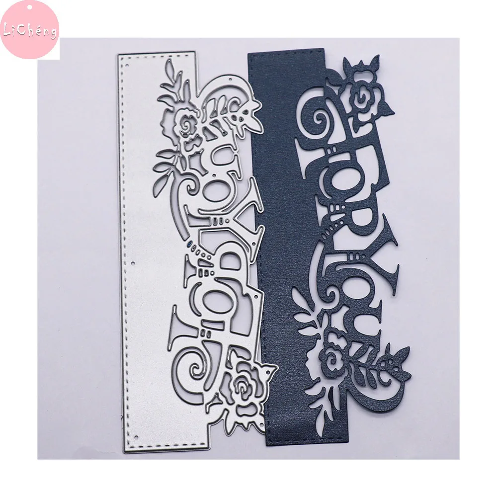 Words Border Metal Cutting Dies Scrapbooking Album Card Making Crafts Embossing Stencil Clear Stamps and Slimline 2020 | Дом и сад