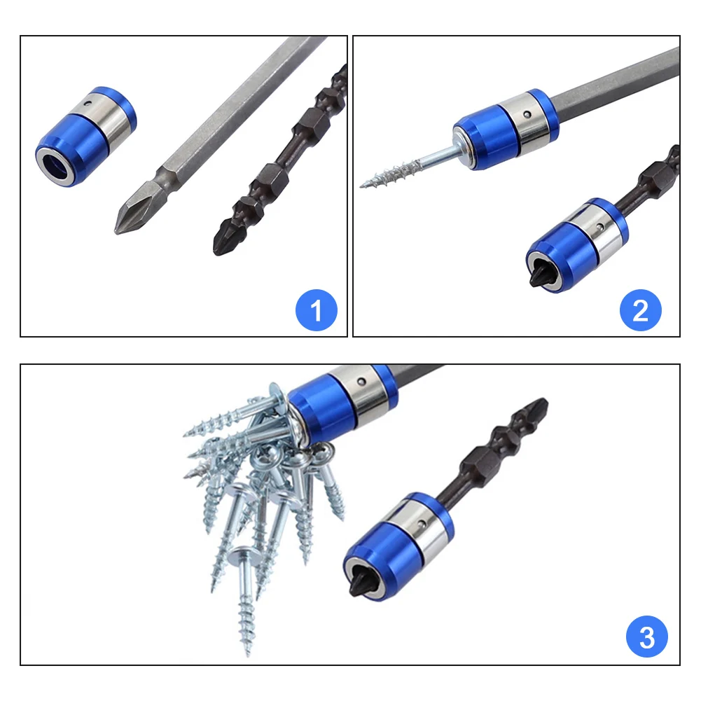 

Drill Head Strong Magnetizer 6.35mm DIY Magnetic Ring Screwdriver Bits Metal Durable Woodworking Home Removable Multifunction