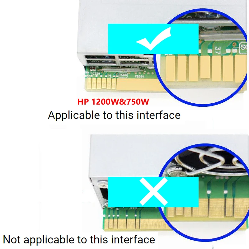 Conversion +12pcs 6Pin to 8Pin 18AWG Power Cable Module Breakout Board for HP 750W 1200W PSU Server BTC  Компьютеры и