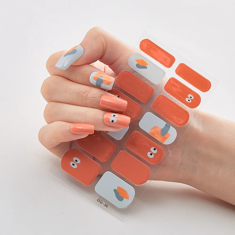 Четыре вида 0f наклейки для ногтей с полным покрытием Novidades Nailart украшения