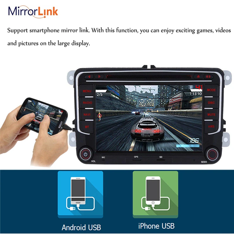 Автомобильный мультимедийный плеер YuanTing 7 дюймов радио Bluetooth стерео DVD GPS BT 2DIN