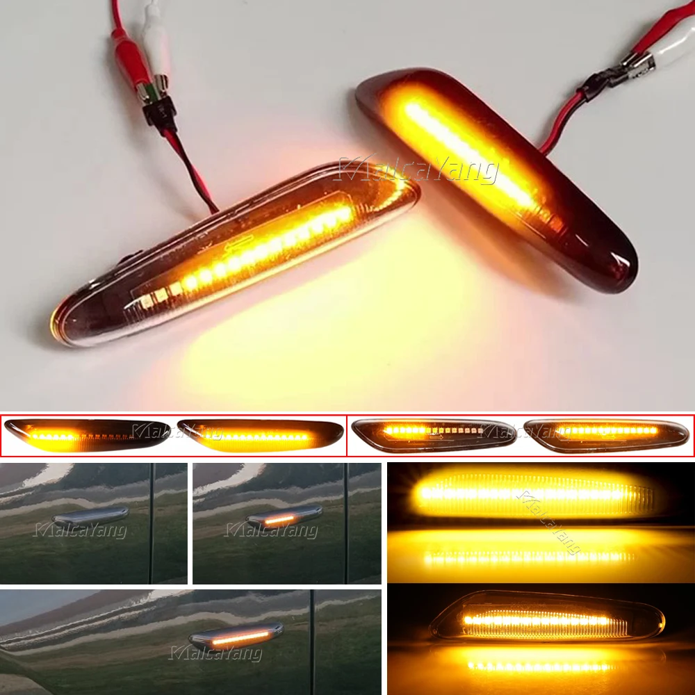 

2 Pieces Led Dynamic Side Marker Turn Signal Light Indicator Blinker Sequential Lamp For BMW E90 E91 E92 E93 E60 E87 E82 E46