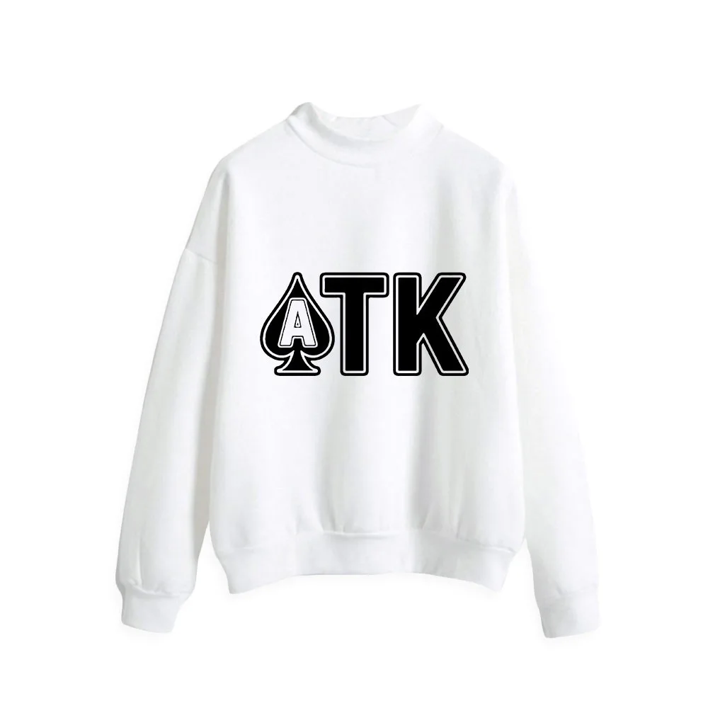 

2021 Hot Sale Yungeen Ace Harajuku Streetwear High Collar Sweatshirt Autumn Winter Beautiful Print Casual Turtleneck