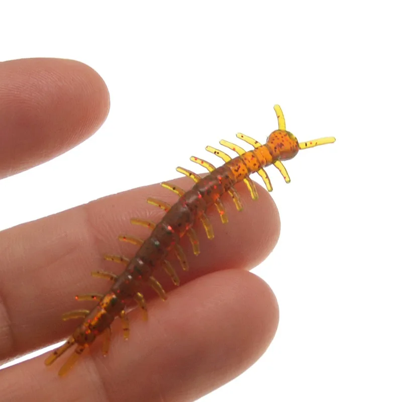 Мягкие приманки имитация многоножки песок шелковые искусственные черви Лот 15