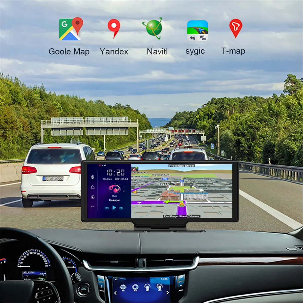 Зеркало-видеорегистратор 10.26 дюймов Android 8 1 GPS Wi-Fi FHD1080P | Автомобили и мотоциклы