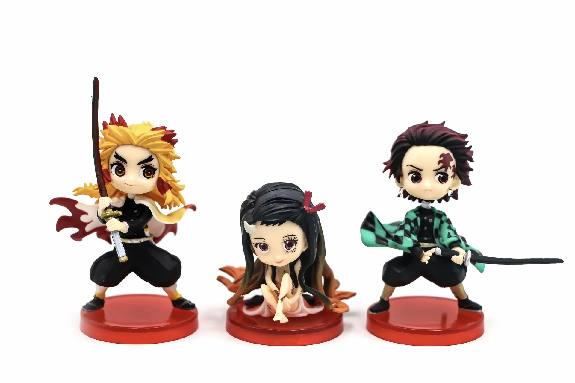 

3Pcs/Set Demon Slayer Figurine Sakura Tree Tanjirou Nezuko Zenitsu Shinobu Anime PVC Model Doll Toys 5/PCS Set Full Set