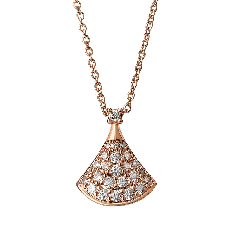 Full Semi-precious Stones Fan-shaped Petite Skirt Necklace Simple Exquisite White Fritillary Clavicle Chain Women | Украшения и