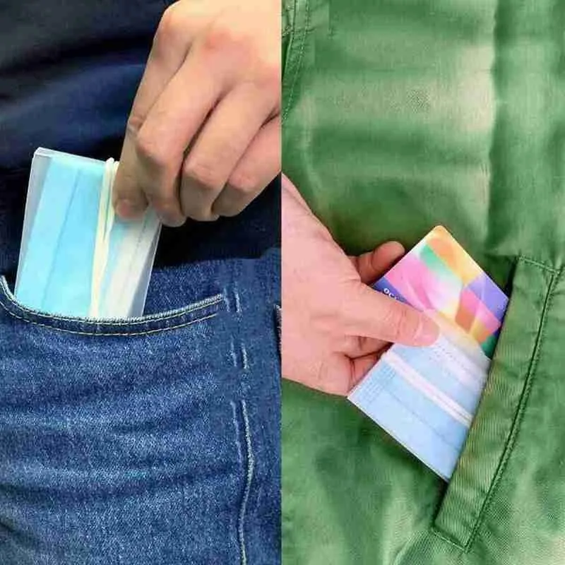 

Box Store Mask Portable Recycling Saves Mask Storage Box Case Mask Dustproof Storage Disposable Face Mask Storage Clip Container