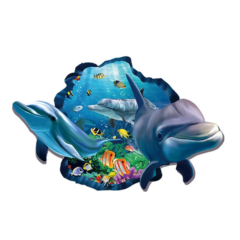 60x90 см Дельфин настенный стикер рыбка детская спальня домашний декор для