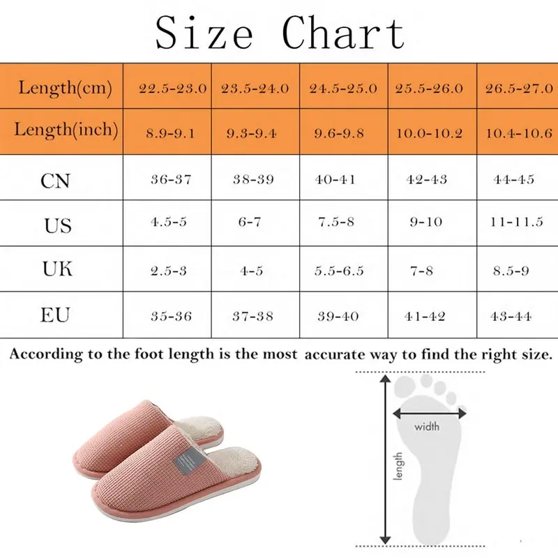 

Plush warm Home flat slippers Lightweight soft comfortable winter slippers Women's cotton shoes Indoor plush slippers
