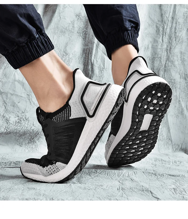 Мужские кроссовки для бега легкие сетчатые ходьбы отслеживания работы