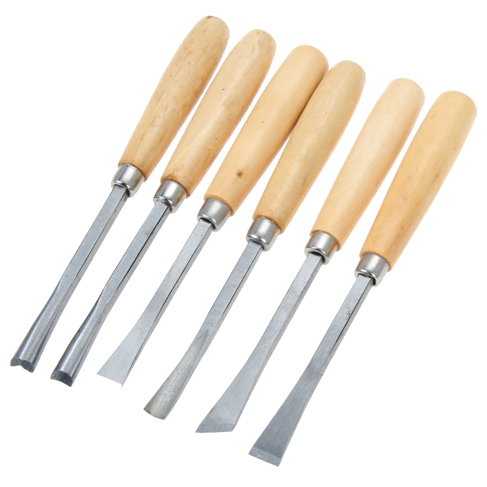 

6 штук в упаковке профессиональная резьба по дереву с Ножи набор ручного инструмента для основных проработанные резьба деревообрабатывающ...
