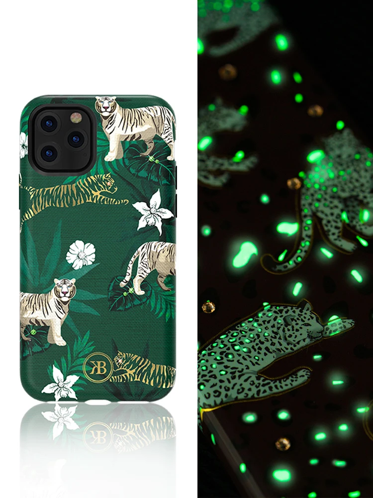 

Светящийся чехол KINGXBAR для iPhone 11, Роскошные Блестящие кристаллы, чехлы со стразами для iPhone 11 Pro Max, цветочный чехол с животными