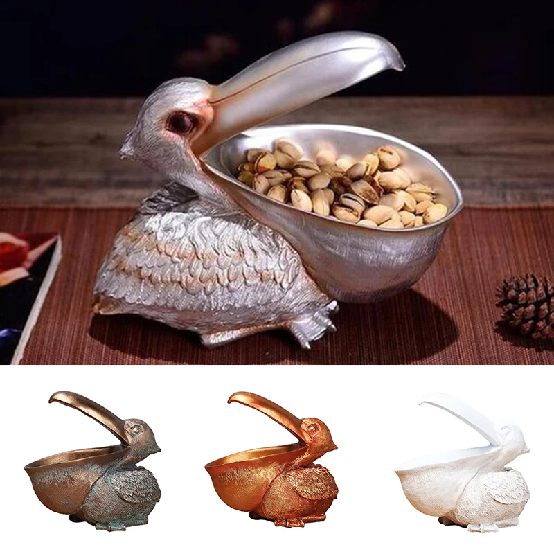 

Фигурка для хранения ключей Toucan, статуя Пеликана из смолы, корзина для хранения животных в форме птиц, Декор для дома, офиса, рабочего стола ...