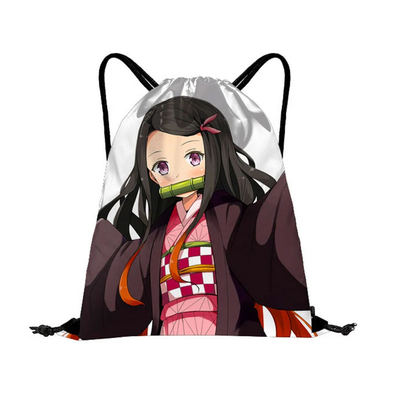 

Manga Demon Slayer Drawstring Bag Kamado Nezuko Rengoku Kyoujurou Backpack Kimetsu No Yaiba Shopping Bag